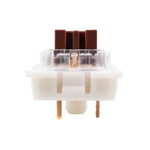 OUTEMU Medium-Low Profile Brown Switches 3 Pin Thiner 50g Force 1.6mm Aactuation-Travel Key switches Pack 20 - Gateron& Cherry MX Equivalent DIY Replaceable Switches for Mechanical Keyboard