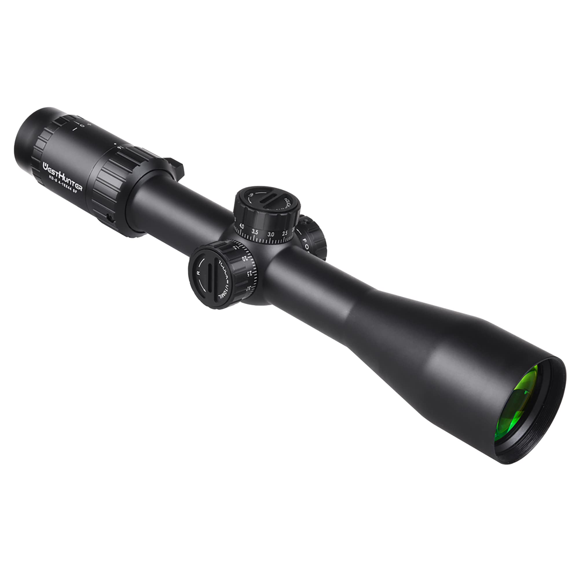 WestHunter Optics HD-S 4-16x44 SF Riflescopes, 30mm Tube Second Focal Plane Tactical Precision 1/10 MIL Shooting Scope | Black, Picatinny Shooting Kit A