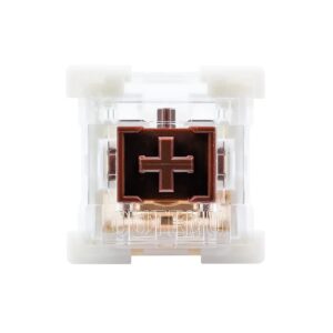 OUTEMU Medium-Low Profile Brown Switches 3 Pin Thiner 50g Force 1.6mm Aactuation-Travel Key switches Pack 20 - Gateron& Cherry MX Equivalent DIY Replaceable Switches for Mechanical Keyboard