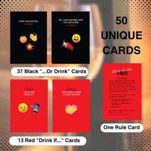 Drunk in Love Couples Drinking Card Game Fun Intimate Date Night Games Relationship Couples Games for Adults 50 Spicy Dare Cards Romantic Anniversary Party & Valentines Gifts