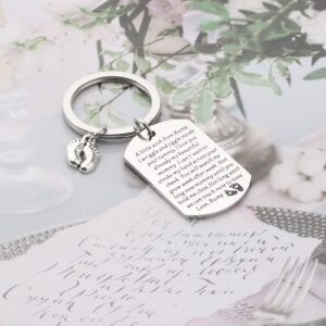 WSNANG Mommy To Be Keychain Gift A Little Wish From Bump Pregnancy Baby Announcement Gifts New Mom Jewelry (A Little Wish Bump DT)