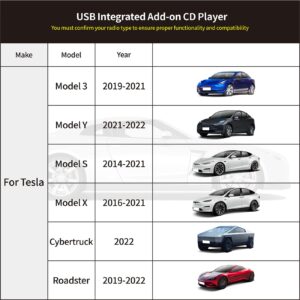 Vehicle CD Player, Cidava OE Integrated Vehicle CD Player via USB Radio Connection – (See Vehicle Fit Chart Image)