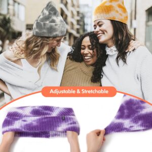 zowya Ultrawarm Winter Beanie for Men & Women Thermal Lining Double-Layer Skully Thick Knit Beanie, 1-Hat (Purple)