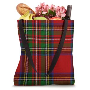 Royal Stewart Clan Red Plaid Scotland Scottish Tartan Tote Bag