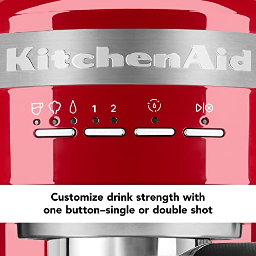 KitchenAid Metal Semi-Automatic Espresso Machine - KES6503, Empire Red, 1.4 Liters