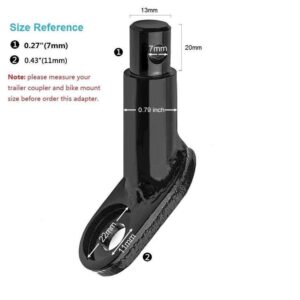 Universal Bike Trailer Coupler Bicycle Traction Head for Child Cargo and Pet Bicycle Trailers Portable Mount Adapter