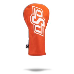 Pins & Aces Oklahoma State Cowboys Head Cover - Premium Leather, Headcover - NCAA Officially Licensed, Tour Quality Golf Club Cover - Style and Customize Your Golf Bag (Driver)