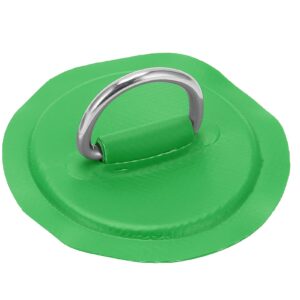 Kayak D Ring Patch, PVC D Ring Pad Patch Inflatable Boat Raft Dinghy Canoe Surfboard Kayak Tie Down Fitting(Green) Rowing