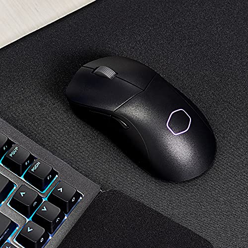 Cooler Master MM731 Wireless Gaming Mouse Black, Adjustable 19,000 DPI, Palm|Claw Grip, 2.4GHz|Bluetooth, PixArt Optical Sensor, Ultraweave Cable, PTFE Feet, RGB Lighting (MM-731-KKOH1)