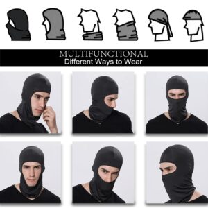 Pack of 2 Full Face Mask for Outdoor Airsoft Motorcycle Ski Mask Winter Sun Balaclava Helmet Face Cover for Outdoor Sports Windproof Dustproof Wine Red