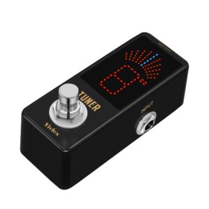 Vivlex Chromatic Tuner Pedal HD LED Display Mini Tuning Pedal for Guitar and Bass High Precision Full Metal Shell with True Bypass