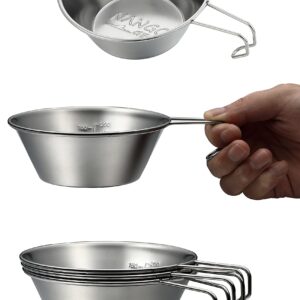 NANGOGEAR Camping Sierra Cup 310ml 2pcs Set Food Grade Stainless Steel Dishwasher Safe (21110)