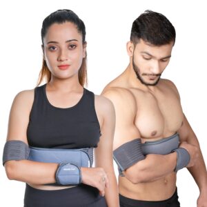 Wonder Care Grey shoulder immobilizer – arm immobilizer | breathable brace elbow | immobilizer shoulder for broken fractured arms (Size-7(58"-62"))