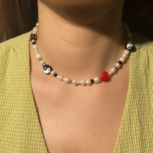 Beaded Necklace Choker Necklace For Women Bead Necklace Pearl Necklaces Yin Yang Dice Heart Necklaces Jewelry Colorful Boho Cute Beads Chokers Pendant Y2k Jewelry Gifts For Her