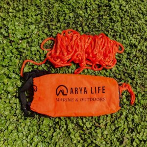 Arya Life Throw Rope Rescue Bag with 70ft of Marine Rope. Throwable Rescue Ropes for Kayaking, Boating and Ice Fishing. High Visibility Safety Equipment for Kayak and Boat Emergency