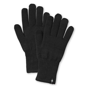 smartwool liner glove, black, medium