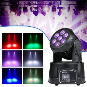 70W Moving Heads Wash Lights RGBW LED Stage Light 9/14CH DMX Light with Professional Spotlight for DJ Disco Events Wedding Birthday Party Live Show Bar...