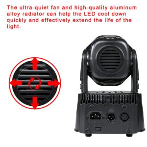 70W Moving Heads Wash Lights RGBW LED Stage Light 9/14CH DMX Light with Professional Spotlight for DJ Disco Events Wedding Birthday Party Live Show Bar...