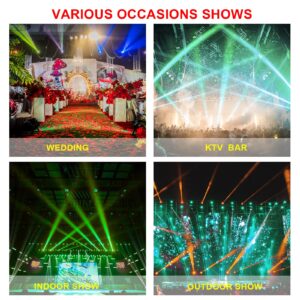 70W Moving Heads Wash Lights RGBW LED Stage Light 9/14CH DMX Light with Professional Spotlight for DJ Disco Events Wedding Birthday Party Live Show Bar...