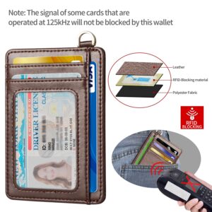 EcoVision Slim Minimalist Front Pocket Wallet, RFID Blocking Credit Card Holder Wallet with Detachable D-Shackle for Men Women