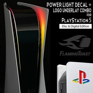 Power Light Decal and Underlay Sticker Combo for PS5 Playstation 5 (Sunfire)