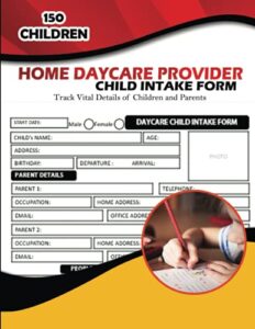 home daycare provider child intake form: the childcare registration form log book. track kids physical, parent, health, payment and more more. ... provider appreciation gifts for women & men