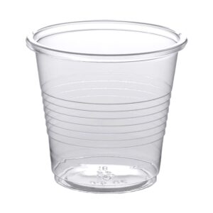 Plastic Cups 3 oz Bulk Case 2400 - Disposable Clear Cups 3 ounce - Small Bathroom Cups - Daily Chef Translucent Cups, Mouthwash & Medical Sample Urine Cups Water Cooler Dispenser [2400 Pack / Case]