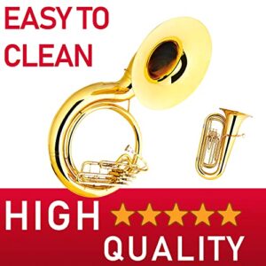 Libretto Low Brass ALL-INCLUSIVE Cleaning Kit with Instructions: Valve Oil + Slide Grease + Cleaning Cloth + Mouthpiece/Valve/Bore Brushes. A Great Gift for Tuba, Euphonium, Baritone, Sousaphone &More