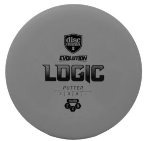 discmania evolution exo hard logic disc golf putter (colors may vary) 173-176 - low profile disc golf putter and approach disc