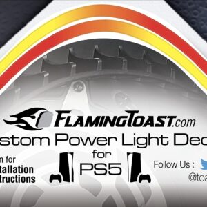 Power Light Decal and Underlay Sticker Combo for PS5 Playstation 5 (Sunfire)