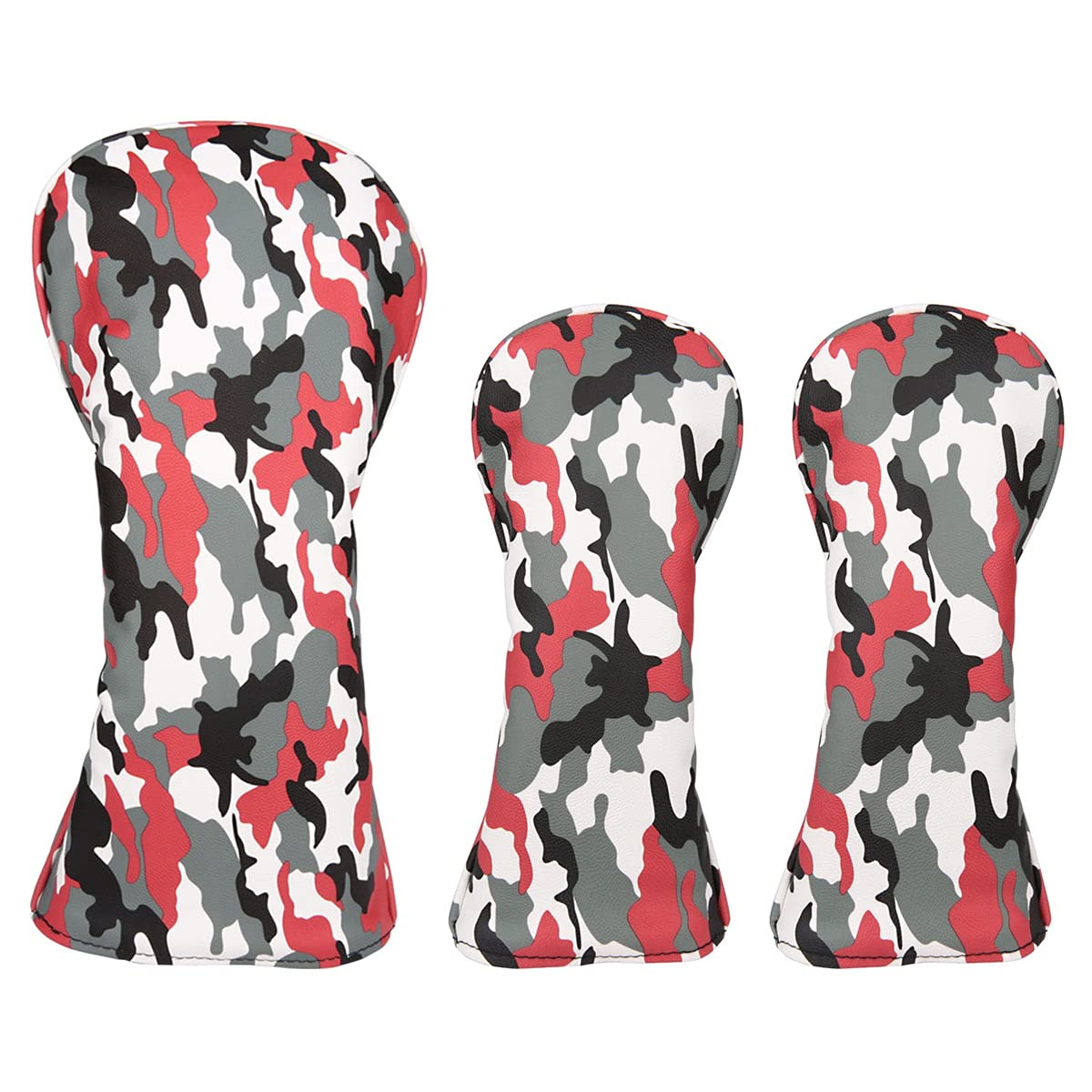 Golf Builder 3pcs/Set Red Camouflage Golf Club Driver Fairway Wood Head Covers 1 3 5 Wood Covers