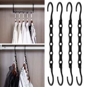 closet organizers space saving hangers - timirog 20 pack magic hangers wardrobe storage organization college dorm room essentials, apartment heavy duty space saver plastic black