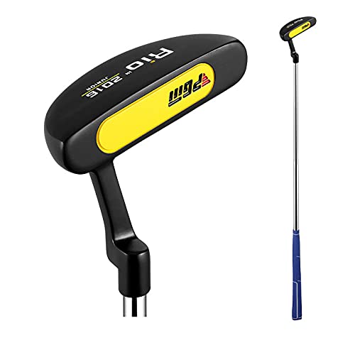 Kids Golf Putter Right Handed Stainless Steel Rio Beginners Practice Junior Golf Clubs for 3-12 Years 24''-28'' (black&yellow,3-5Y)