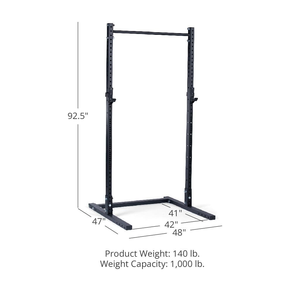 Titan Fitness T-3 Series 92-inch Squat Stand, 1,000 LB Capacity, Tall Squat Rack with Reinforced J-Hooks