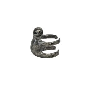 tg,llc treasure gurus sterling silver sloth finger ring metal fashion accessory cute women's jewelry animal gift, ot-slothring