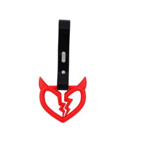 jdm devil demon broken heart red tsurikawa ring subway train bus handle strap charm drift