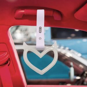 jdm Devil Demon Heart White Glow in the Dark TSURIKAWA Ring Subway Train Bus Handle Strap Charm Drift