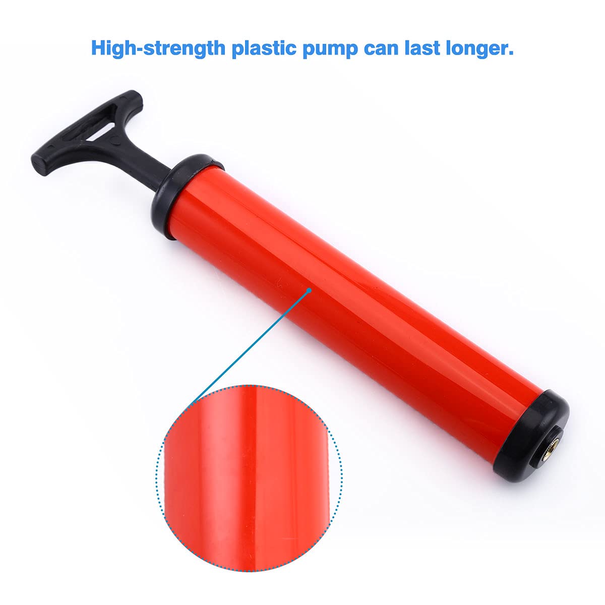 SLTG2020 Sports Ball Pump Portable Air Pump with Inflation Needle Nozzles and Rubber Hose Great for Volleyball Pump, Basketball Inflator, Football & Soccer Ball Swim Ring Balloon Air Pump