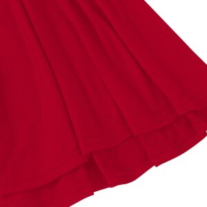 Urban CoCo Women's Mini Skater Flared Skirt Printed and Solid Tennis Skirt (L, Red)