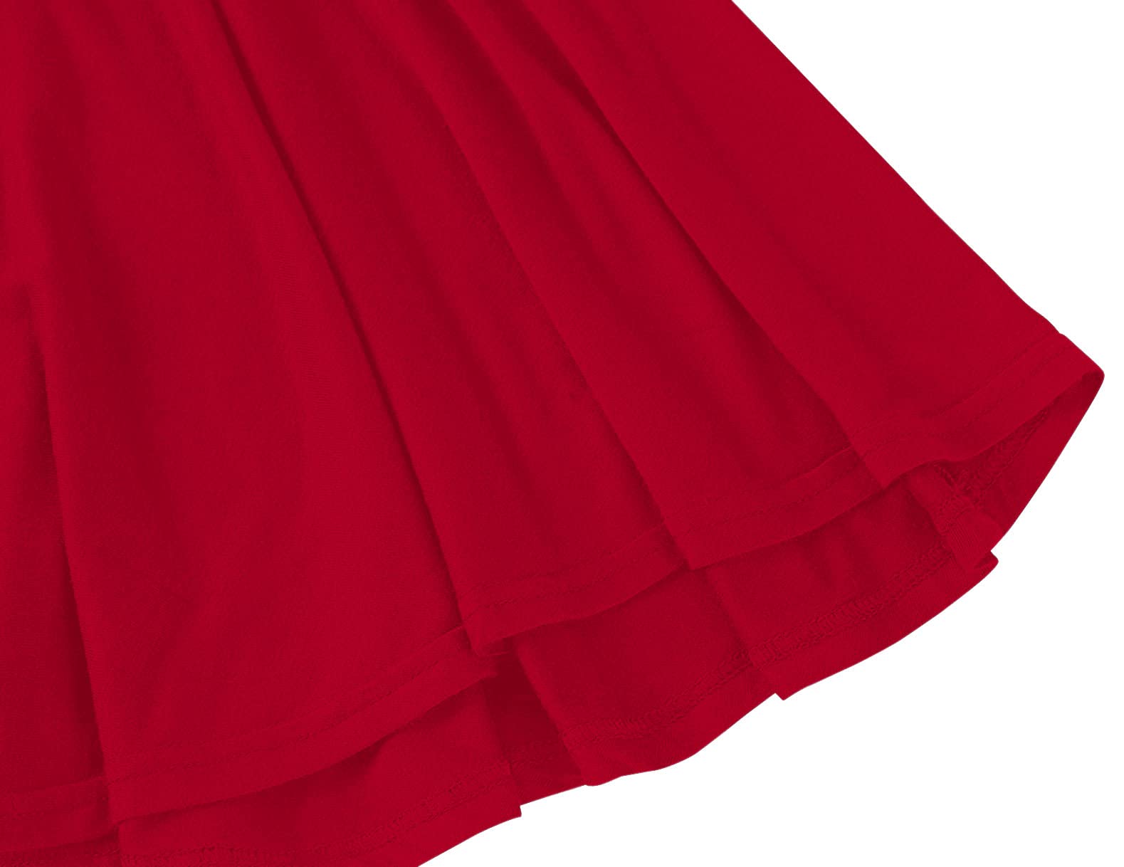 Urban CoCo Women's Mini Skater Flared Skirt Printed and Solid Tennis Skirt (L, Red)