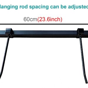 Yoga Mat Holder Black Wall Mount Yoga Mat Rack with Punch Tool, Modern Large Capacity Yoga Mat Holder for Gym/Fitness Class/Home/Yoga Studio, Heavy Duty Load 40 Kg