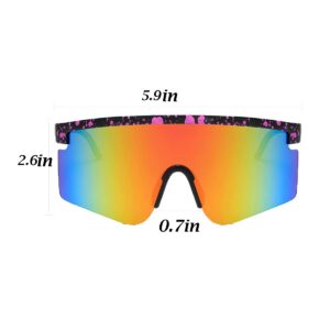 JIEOU Polarized Cycling Glasses for Men Women, UV Protection Baseball Sunglasses, Bike Cycling Glasses，Sports Sunglasses for Baseball, Fishing, Ski Running, Golf