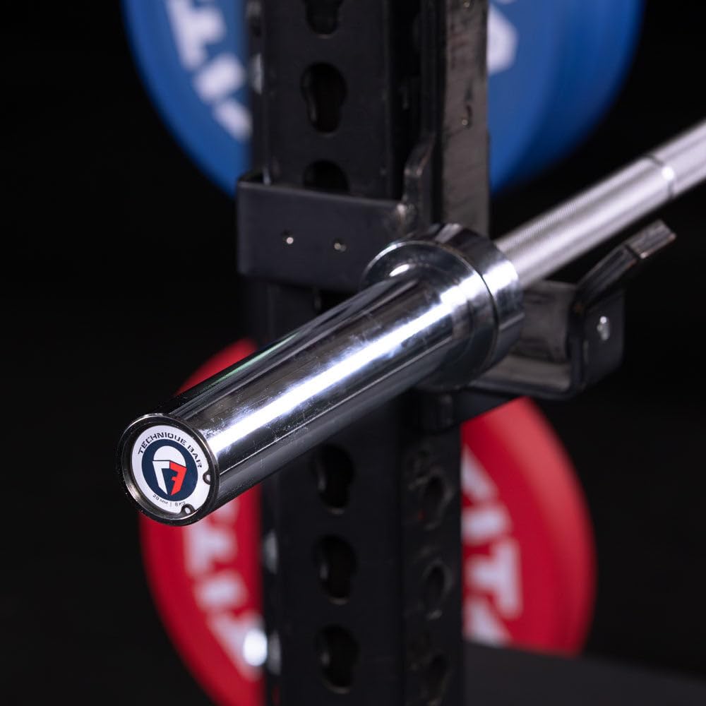 Titan Fitness Aluminum Olympic Technique Training Barbell, 6 FT Chrome Finish, 8 KG 28MM Shaft, 65 LB Capacity, Weightlifting Starter Bar