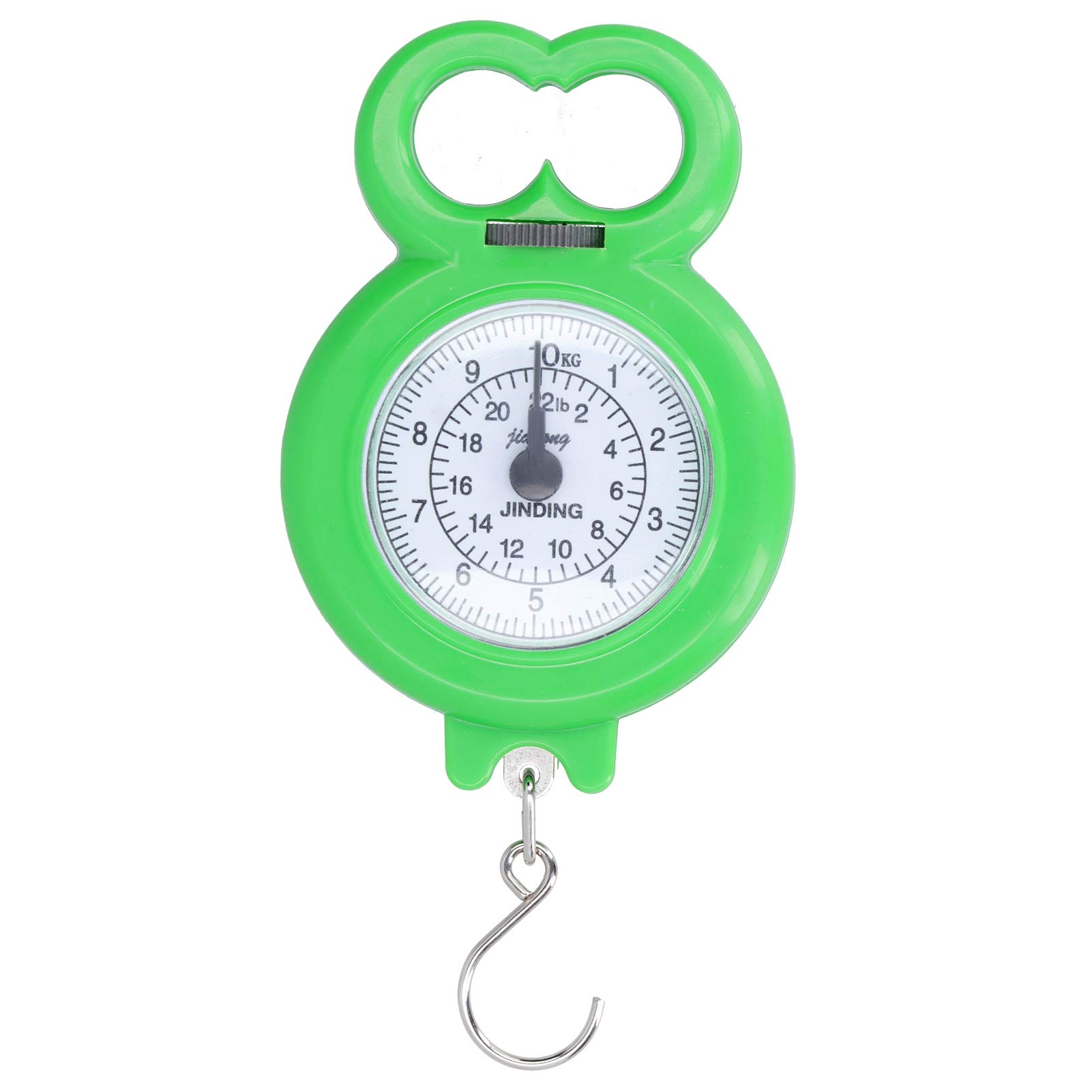 Fishing Scale, Hanging Hook Scales, 10kg Portable Practical Mini Fishing for Measuring Shopping Weight(Green)