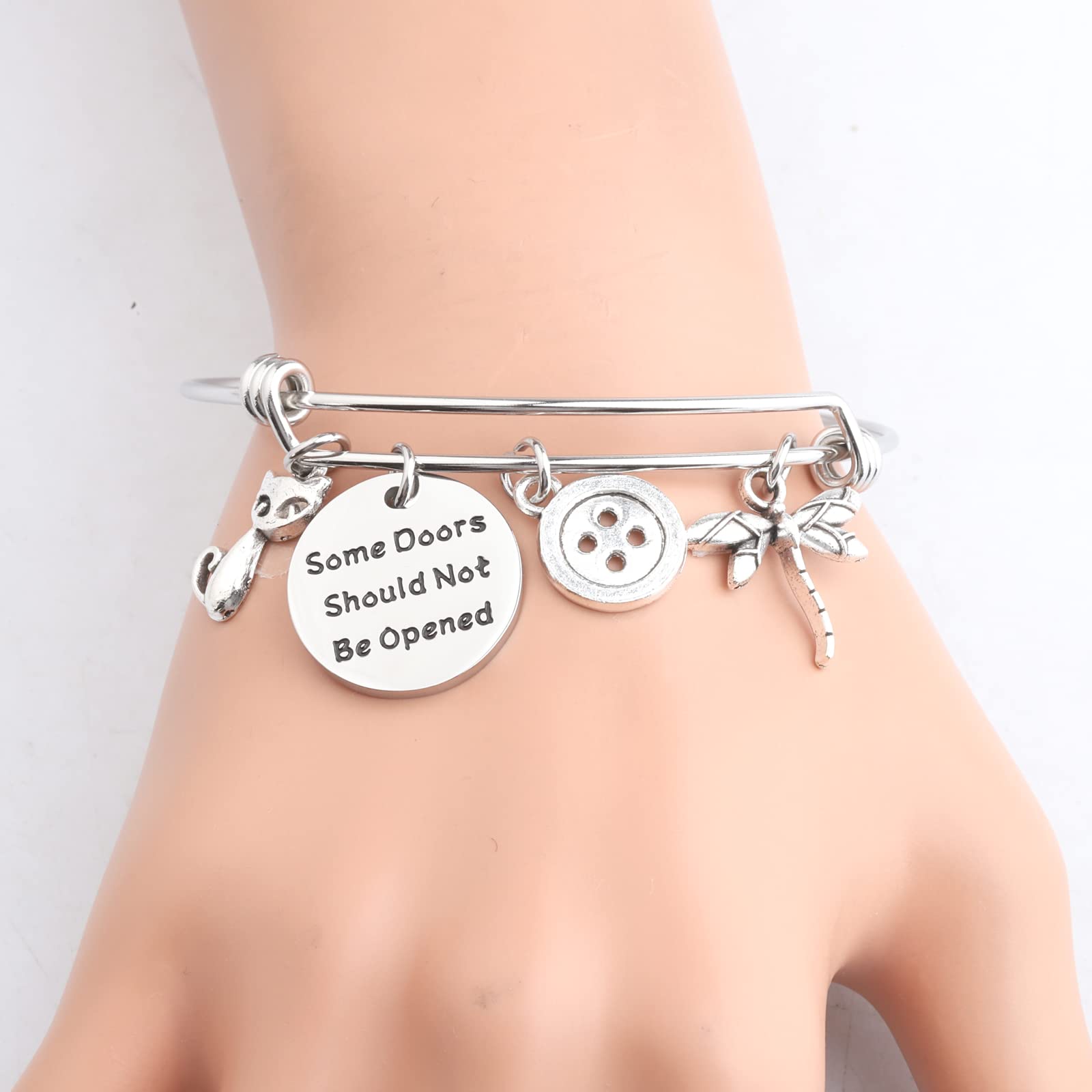 KEYCHIN Coraline Inspired Gift Coraline Jewellery Secret Door Gift Some Doors Should Not Be Opened Bracelet (Be Opened bracelet)