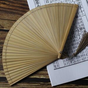 BBWL Hand Held Fans Folding Fan Mini Folding Fan Ladies All Bamboo Fan Portable Gift Fan Hanfu Fan @A