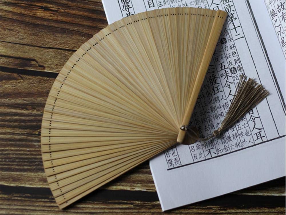 BBWL Hand Held Fans Folding Fan Mini Folding Fan Ladies All Bamboo Fan Portable Gift Fan Hanfu Fan @A