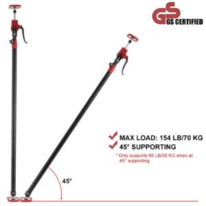 XINQIAO Third Hand Tool 3rd Hand Support System, Premium Steel Support Rod with 154 LB Capacity for Cabinet Jack, Drywall Jack& Cargo Bars, 49.2 IN-114.2 in Long, 1 PC