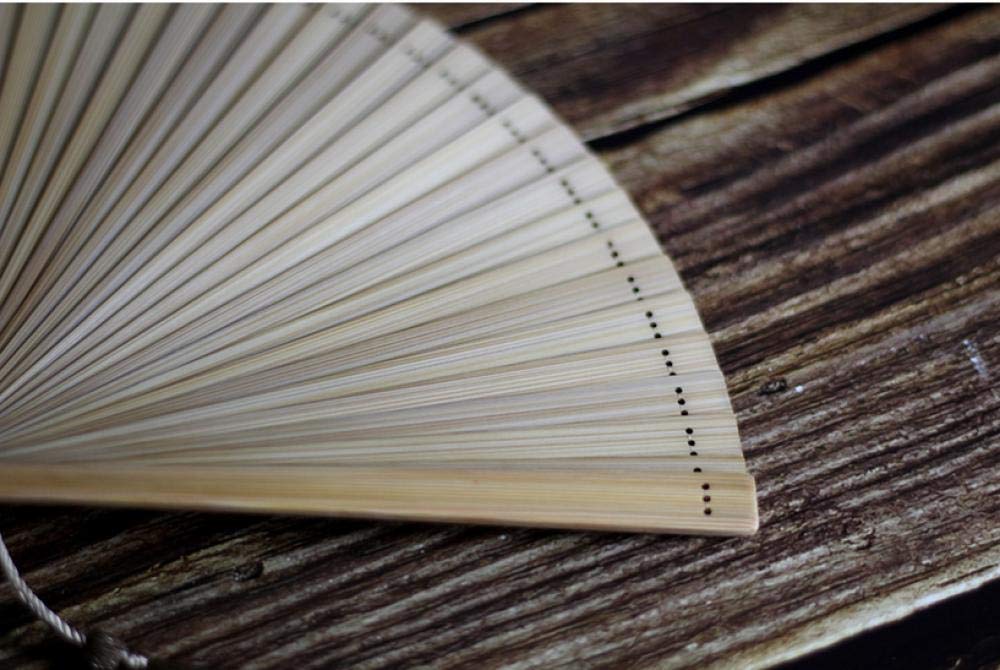 BBWL Hand Held Fans Folding Fan Mini Folding Fan Ladies All Bamboo Fan Portable Gift Fan Hanfu Fan @A