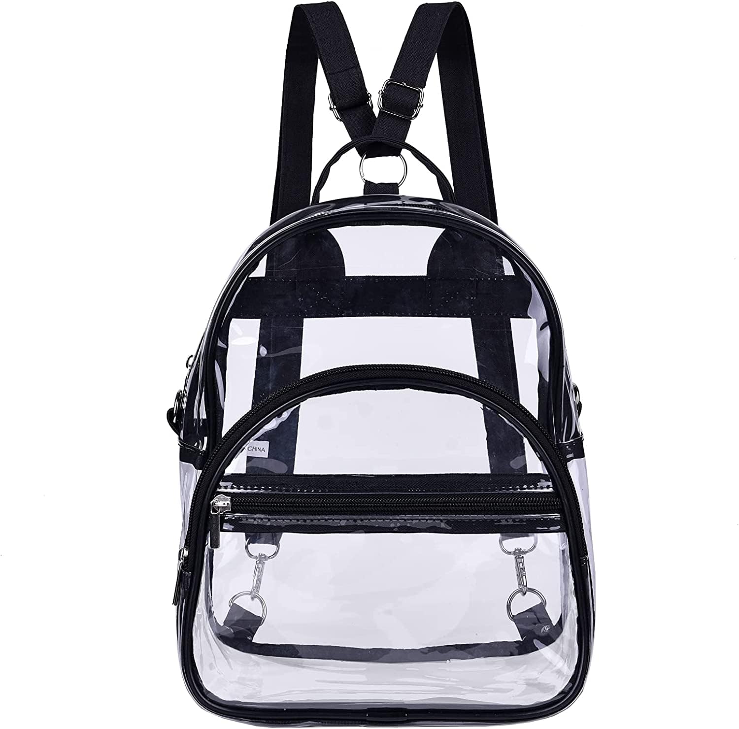 Oraben Clear Mini Backpack, Clear Bag Stadium Approved, Mini Transparent Backpacks See Through Bag for Concert Security